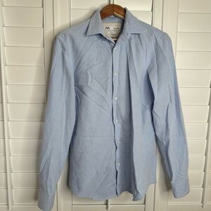 Zara Blue Dress Shirt Classic Long Sleeve